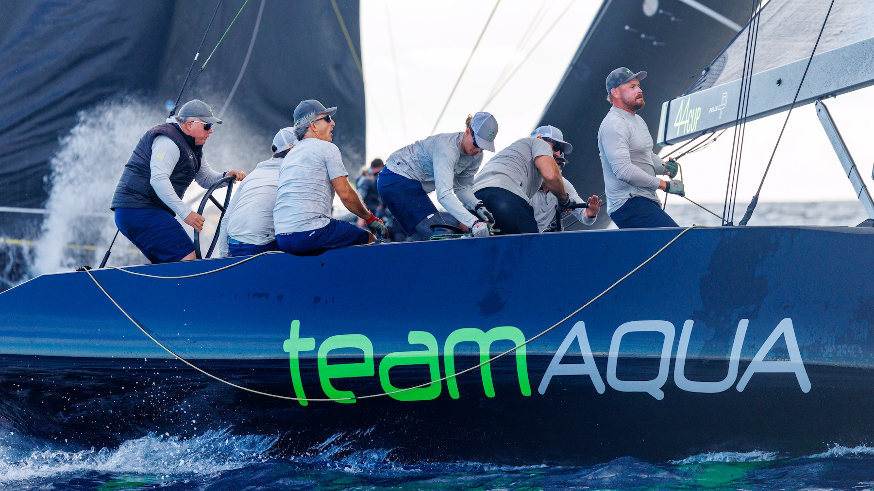 Three-way photo finish at the 44Cup Marina Jandía