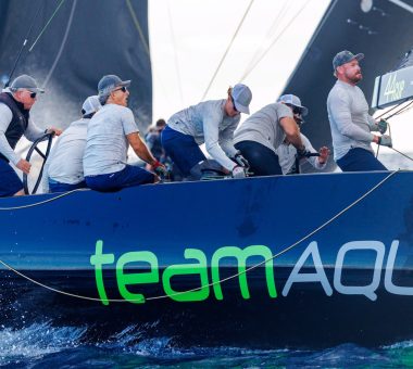 Three-way photo finish at the 44Cup Marina Jandía