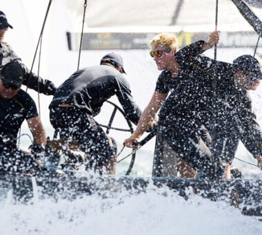 RC44 Cascais Cup boats enjoy 25 knots, sun…and fog