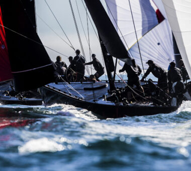 Triple RC44 tie at the top going into Cascais 