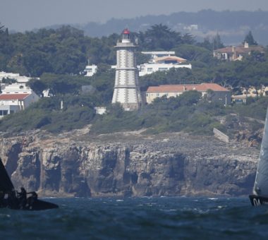 RC44 crews prepare for big waves Cascais